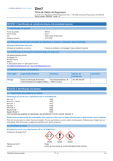 Ficha de Dados de Segurança - Zinnn 7